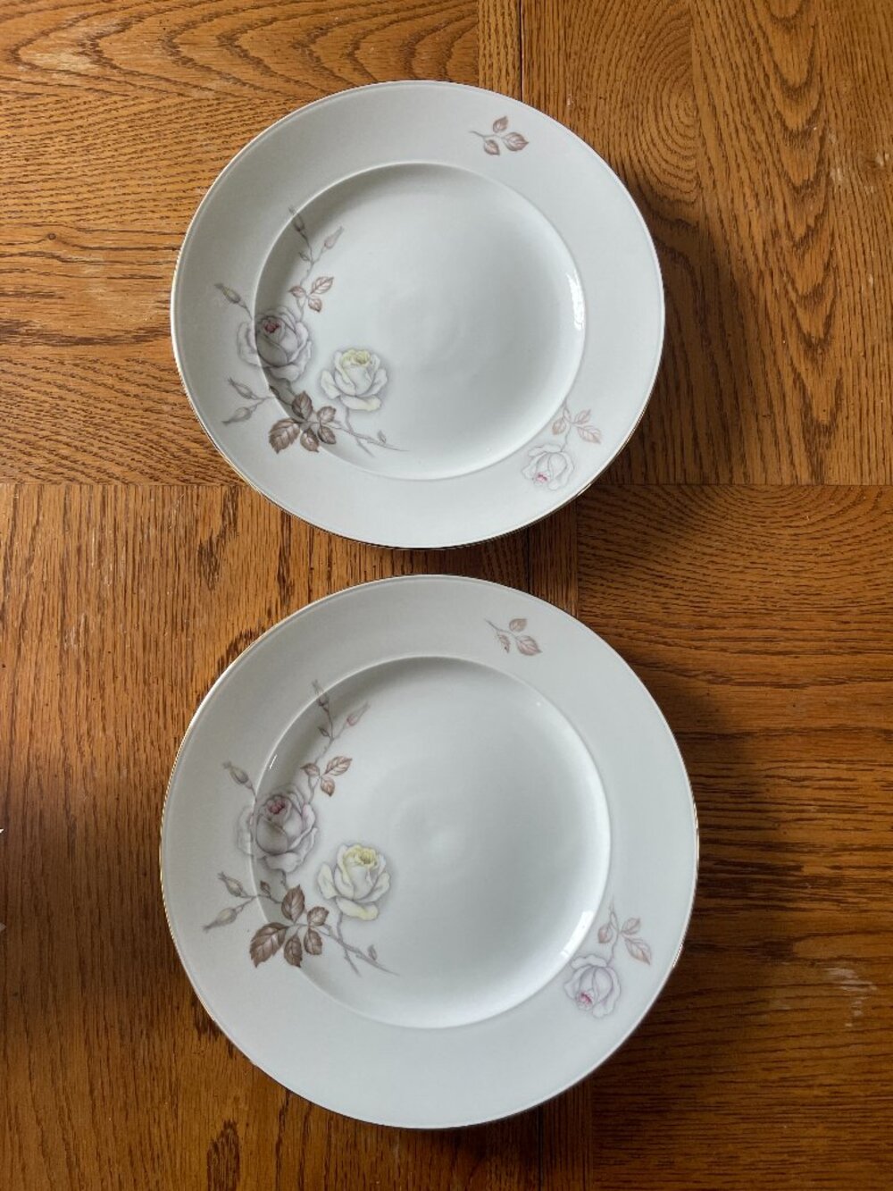 Set of 2 Sweetheart Rose DINNER PLATES Johann Haviland Bavaria Germany 10 Inch